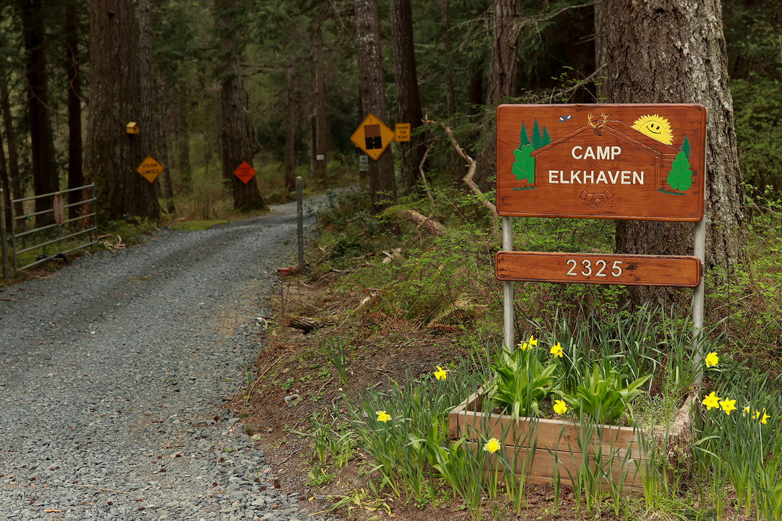 The original Elkhaven camp sign
