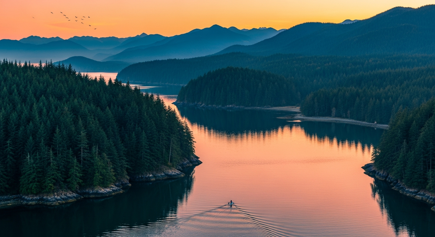 Denman Island landscape — 37 acres of oceanfront forest