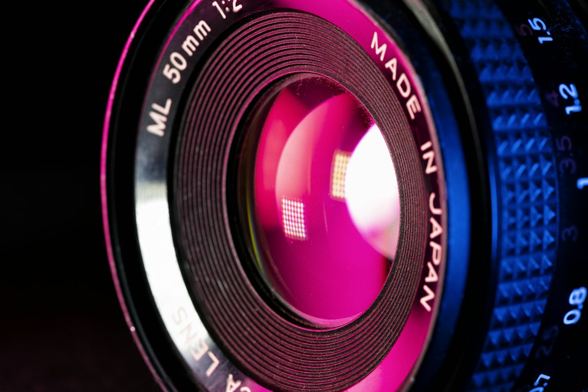 Close-up of a camera lens